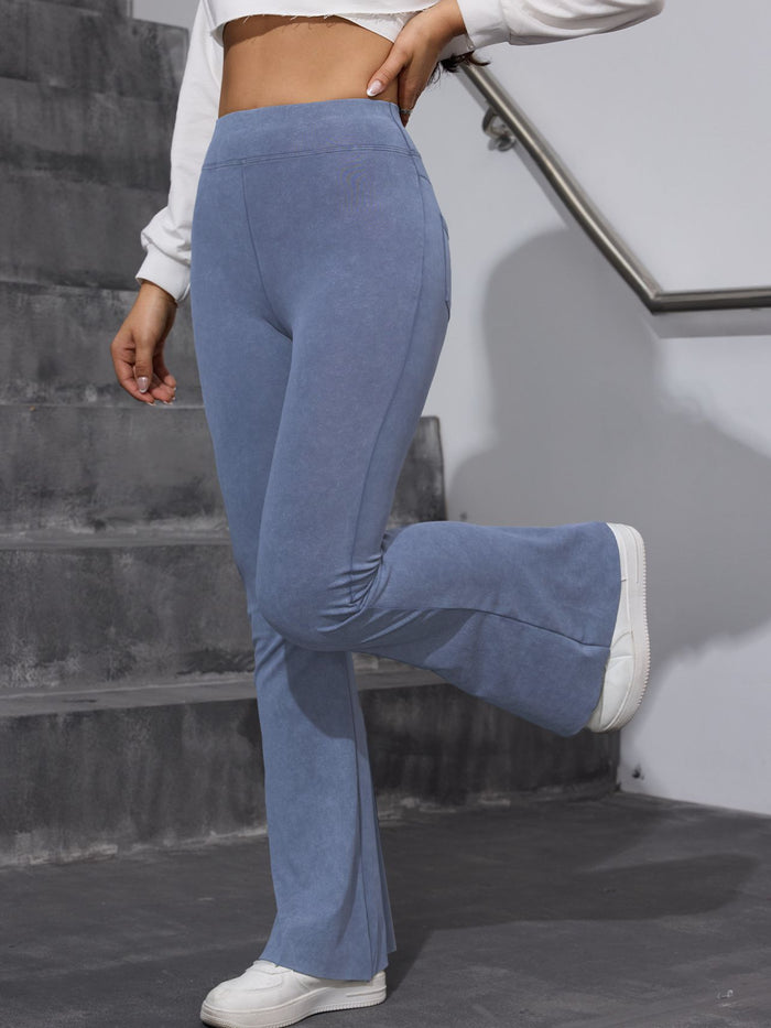 Hip-lift Denim Elastic Tight Flare Leggings