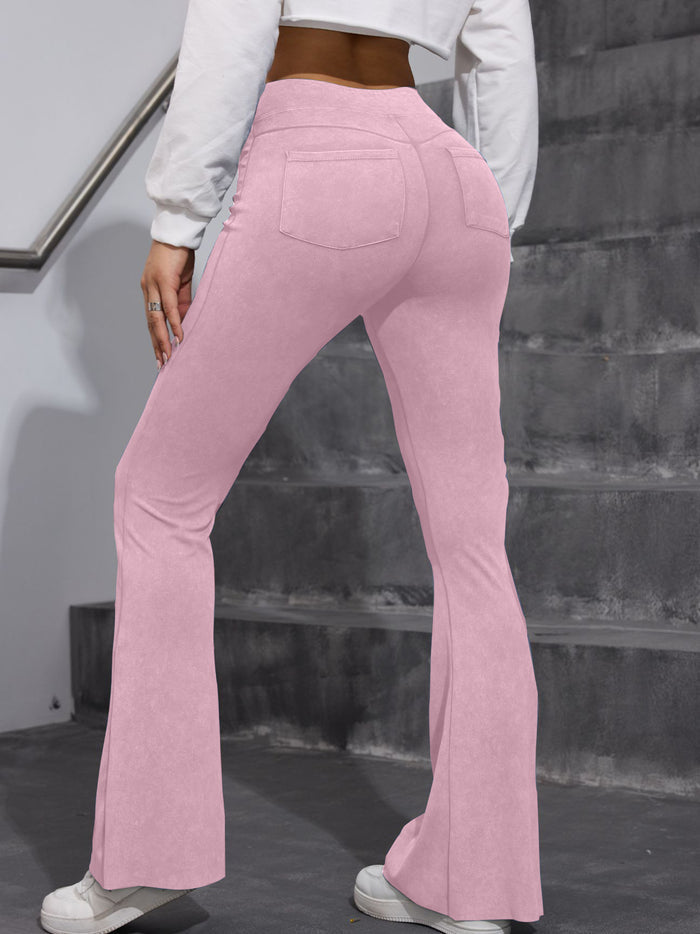 Hip-lift Denim Elastic Tight Flare Leggings