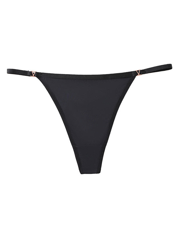 Hollow Out Crystal Silk Panties