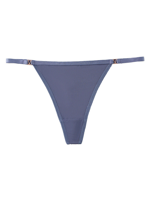 Hollow Out Crystal Silk Panties