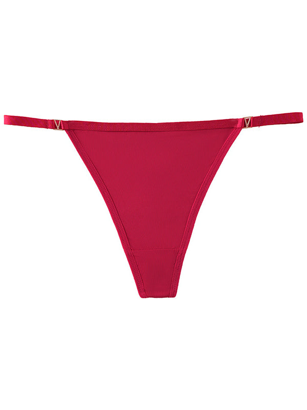 Hollow Out Crystal Silk Panties