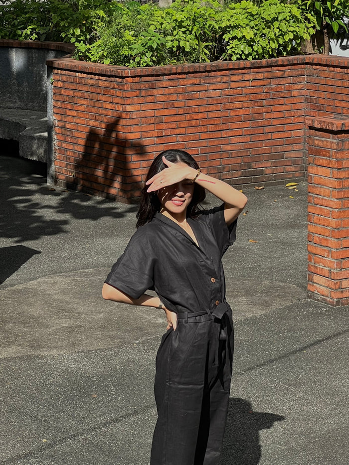 Honey, I Fixed The Sink Jumpsuit in Black