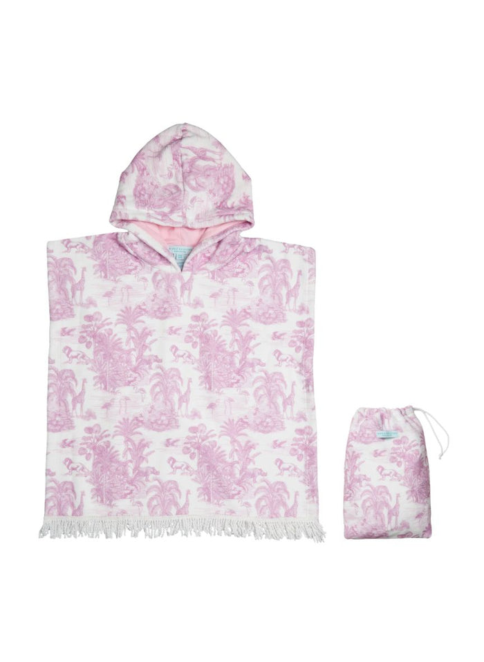 Ponchos Marie Raxevsky Hooded Terry Poncho Jungle Lilac O/S / Jungle Lilac Apoella