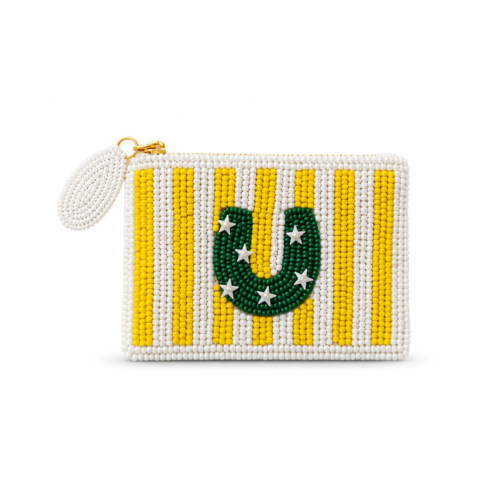 Horseshoe Stripe Small Beaded Pouch