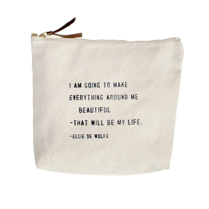 I Am Going To Make Everything... (Elsie de Wolfe) Canvas Zip Bag