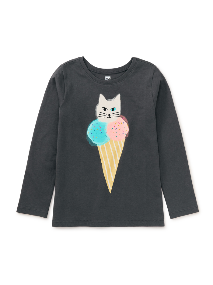 Ice Cream Cat Graphic Tee
