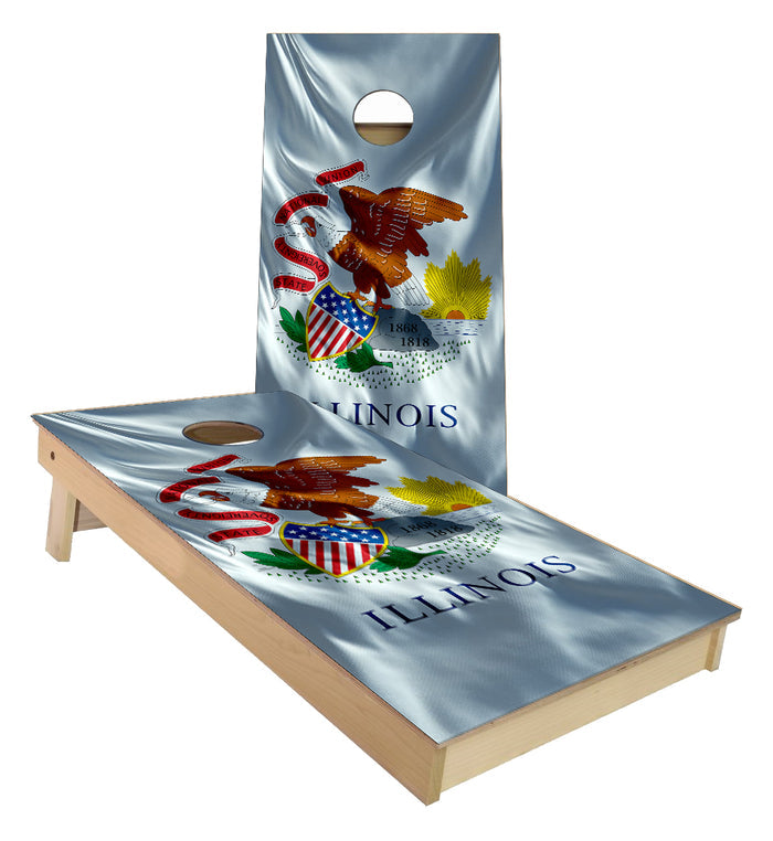 Illinois State Flag Cornhole Boards