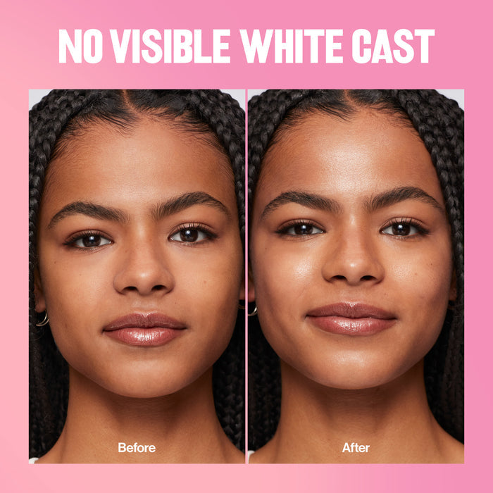 Illuminance™ Protect + Moisturize Primer SPF 30 - before and after, no visible white cast
