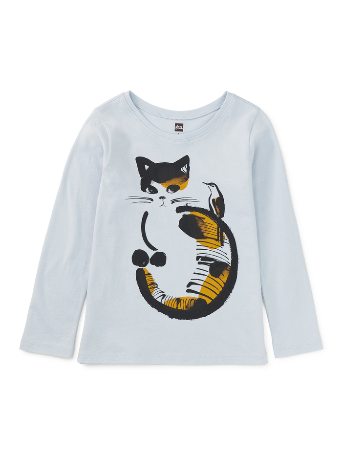 Ink Wash Kitty Graphic Tee
