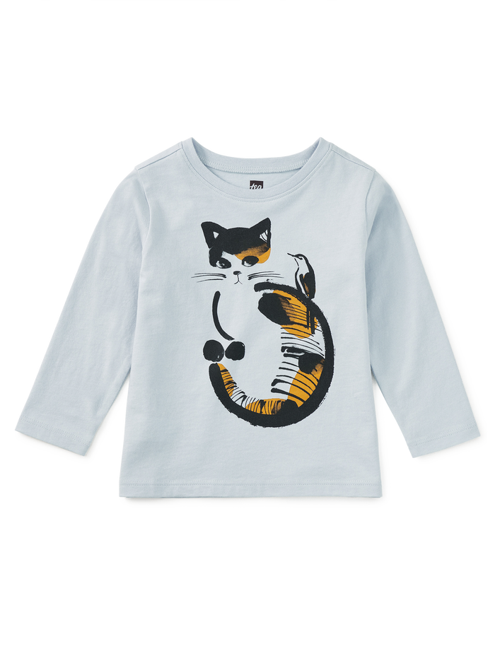 Ink Wash Kitty Graphic Tee