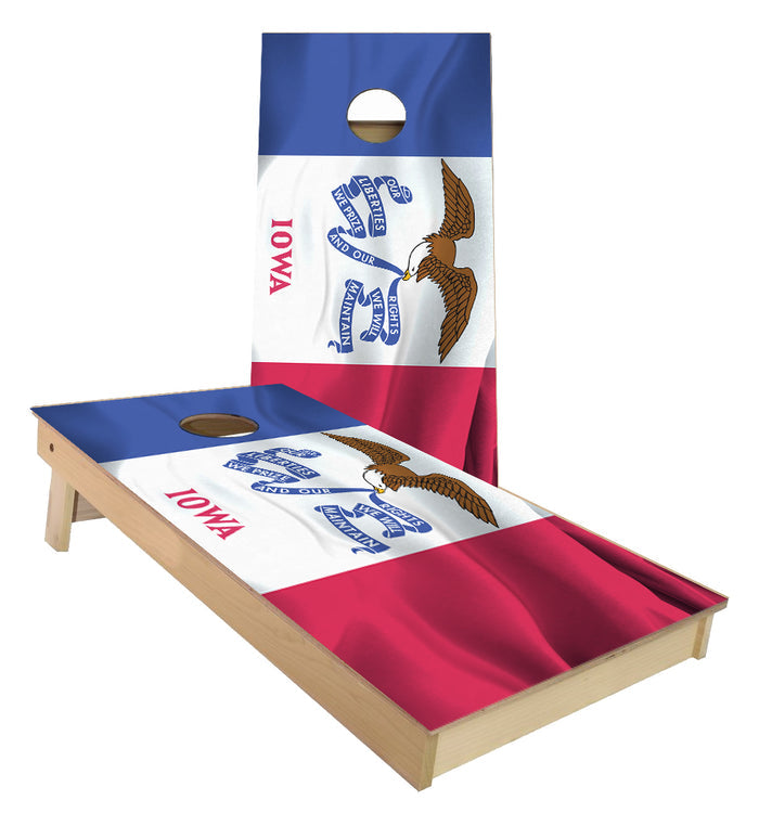 Iowa State Flag Cornhole Boards