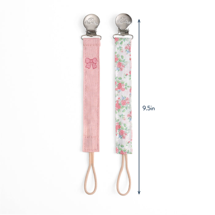 Itzy Ritzy Itzy Clip Fabric Pacifier Strap-Bow