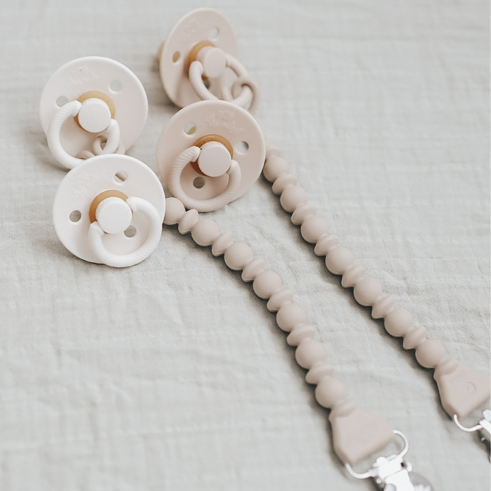 Itzy Ritzy Itzy Soother Natural Rubber Paci Set-Coconut+Toast