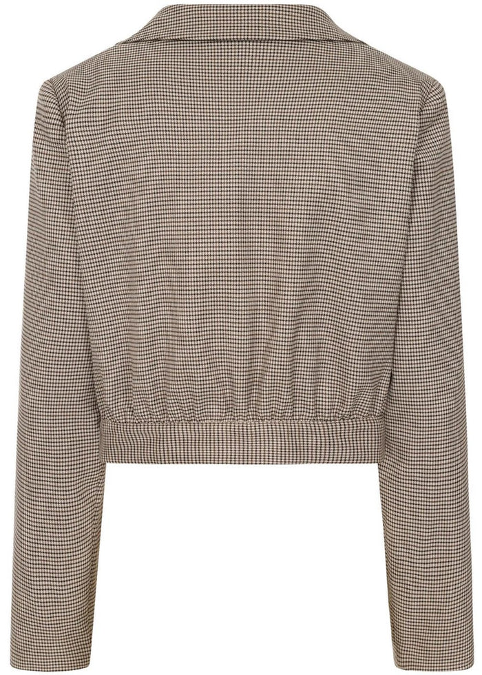 Jacke Robin Houndstooth 40s, Braun, Plus Size