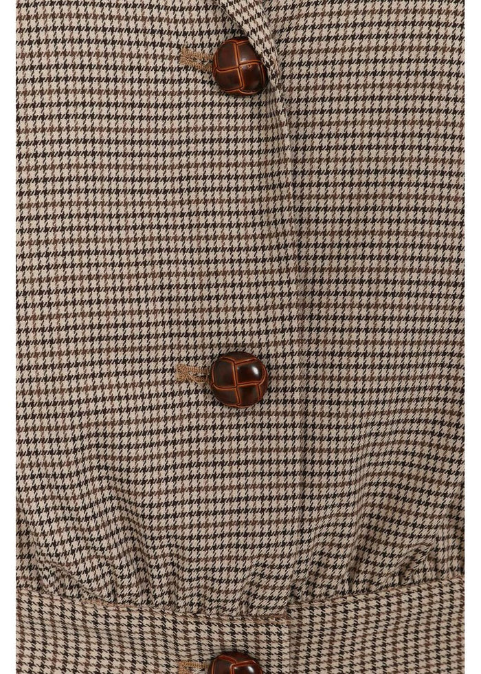 Jacke Robin Houndstooth 40s, Braun, Plus Size