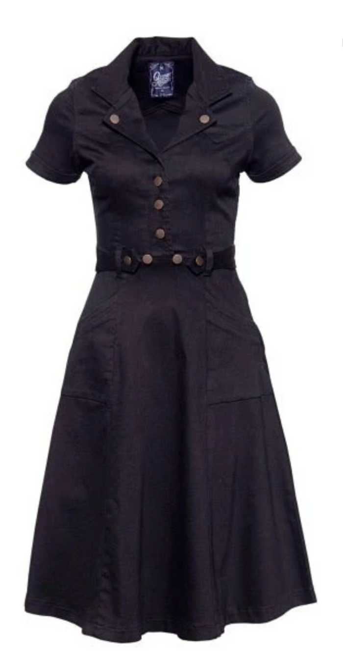 Jeans-Swingkleid Workwear, Schwarz ,Plus Size