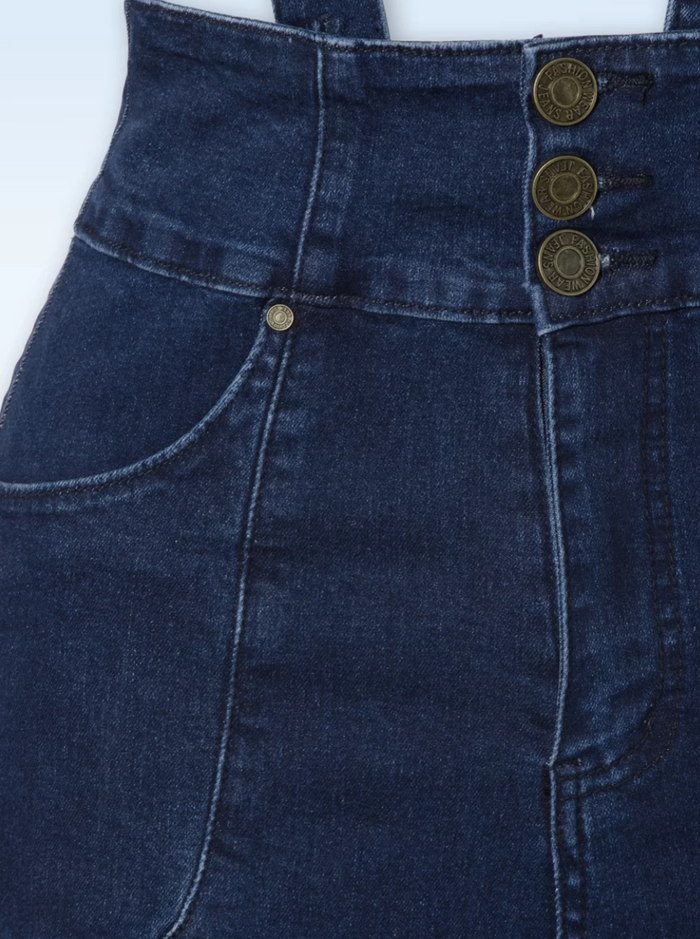 Jeanshose Day Trousers mit abnehmbaren Trägern, Denim, Plus Size