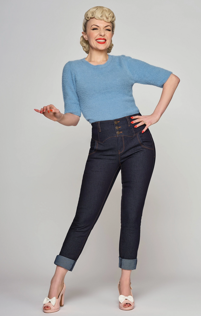 Jeanshose Rebell Katie, Dunkelblau