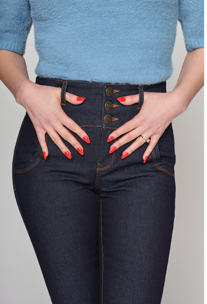 Jeanshose Rebell Katie, Dunkelblau