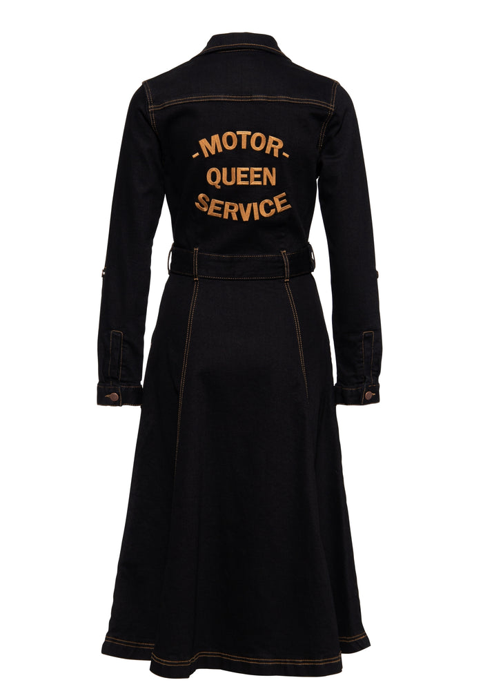 Jeanskleid Workwear Swingdress, Schwarz