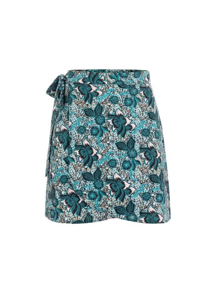 Skirts Emmanuela Swimwear Julie Mini Skirt Green Floral Apoella