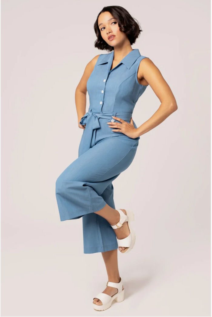 Jumpsuit Rylee 40's , Blau