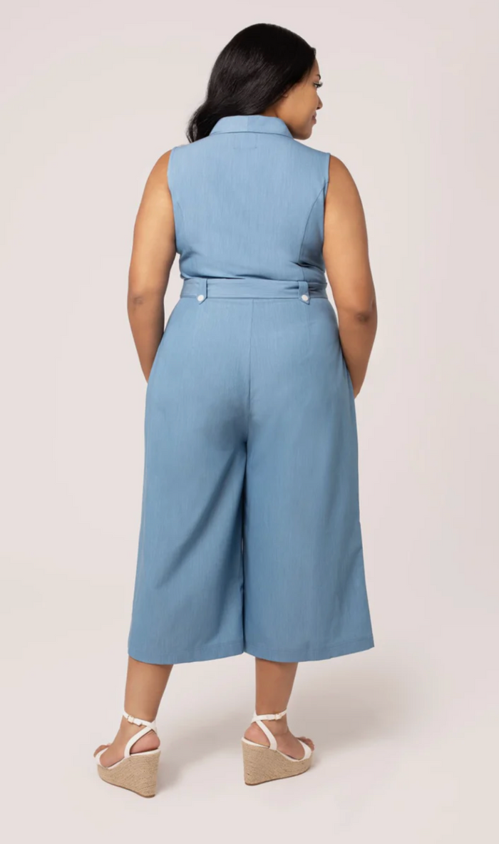 Jumpsuit Rylee,  Blau, Plus Size