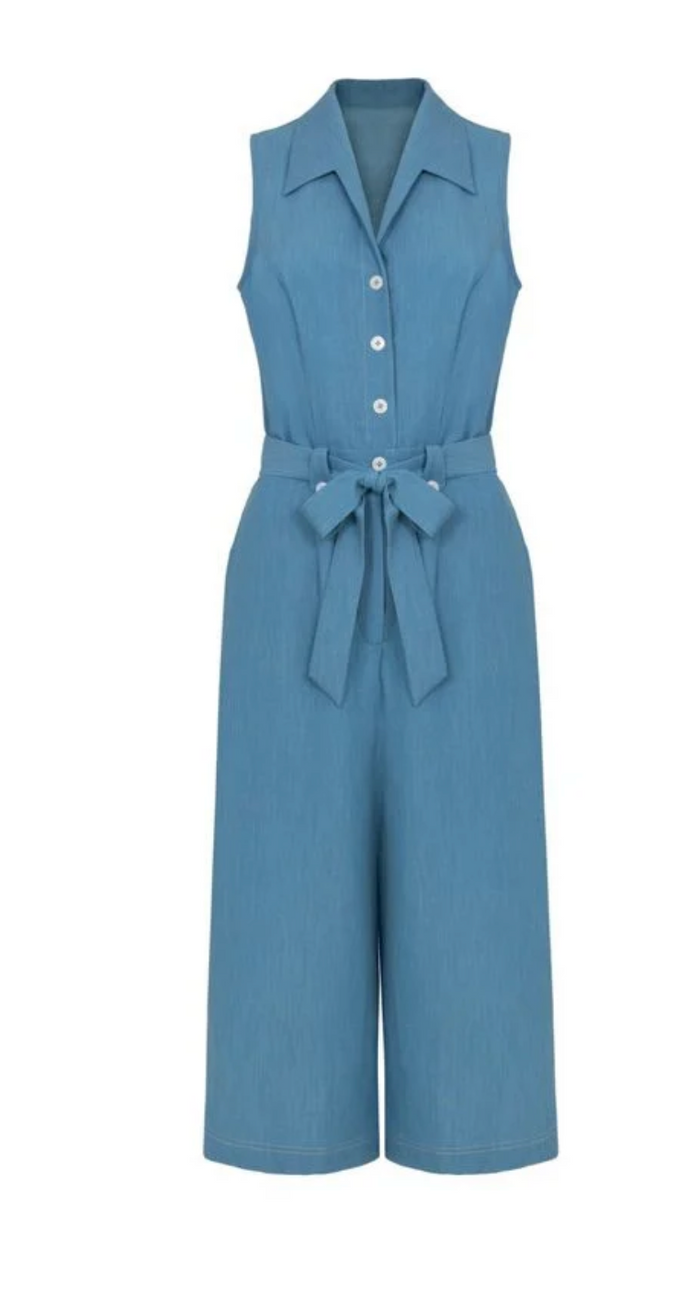 Jumpsuit Rylee,  Blau, Plus Size