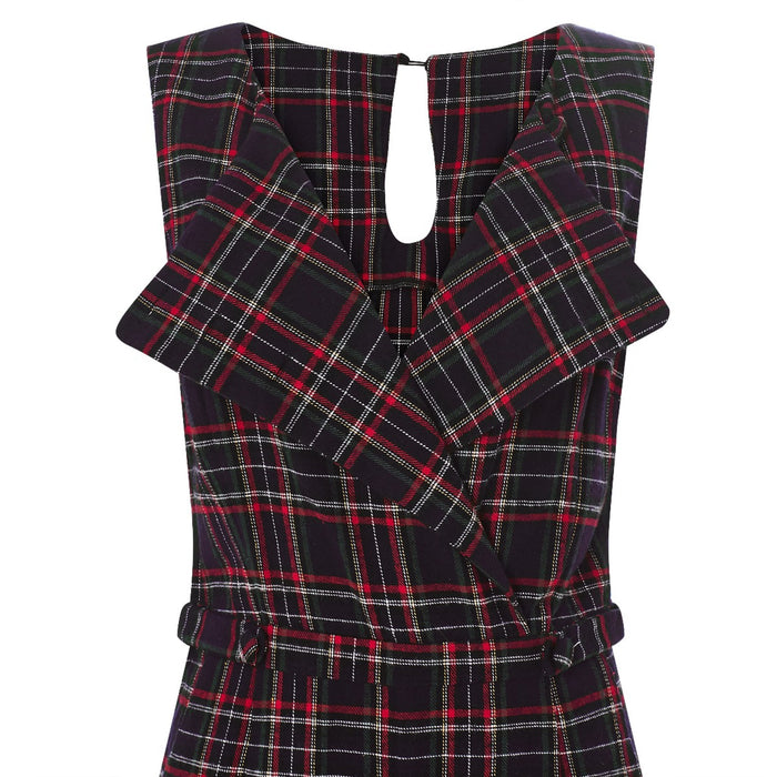 Jumpsuit Sylvia, Navy-Tartan, Plus Size