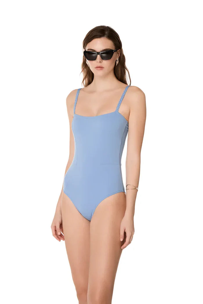 One-Piece Kiohne Karina Braided Trim One Piece Sky Blue Apoella