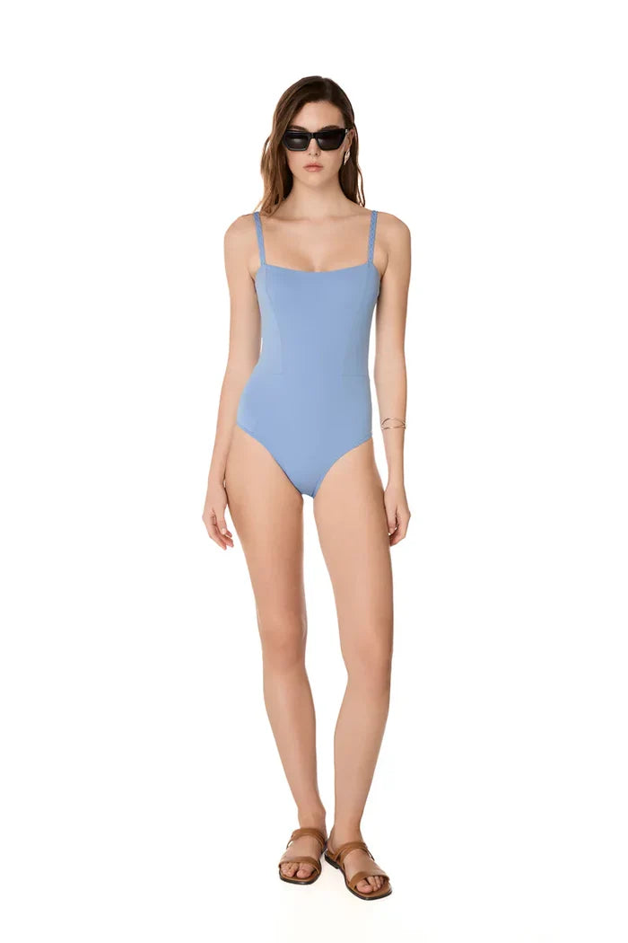 One-Piece Kiohne Karina Braided Trim One Piece Sky Blue Apoella