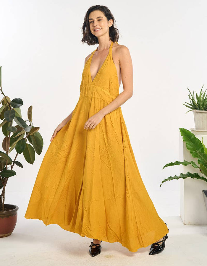Kathmandu Wide Leg Halter Jumpsuit