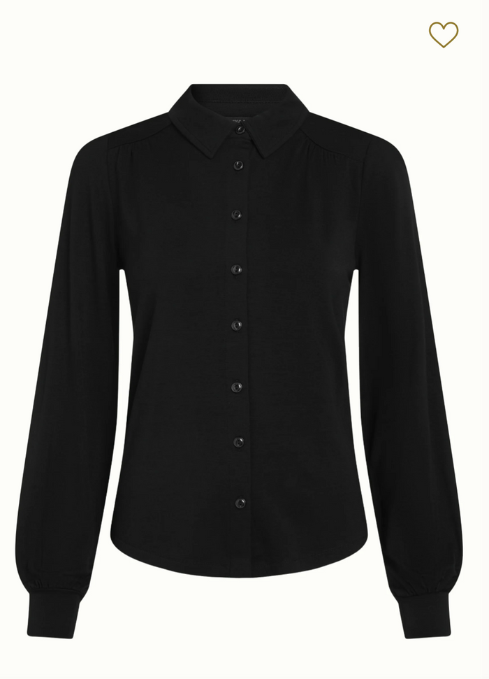Klassische Bluse Carina Tulum, Schwarz
