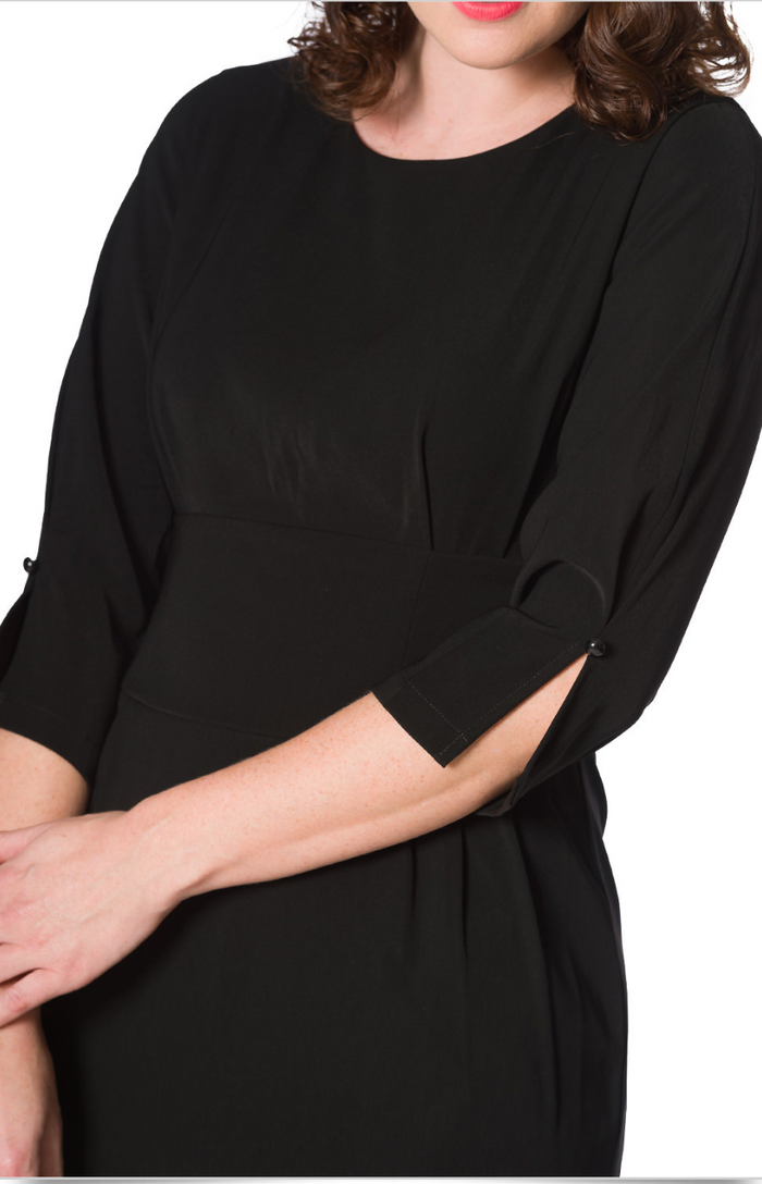 Klassisches Etuikleid Date Night, Schwarz ,Plus Size