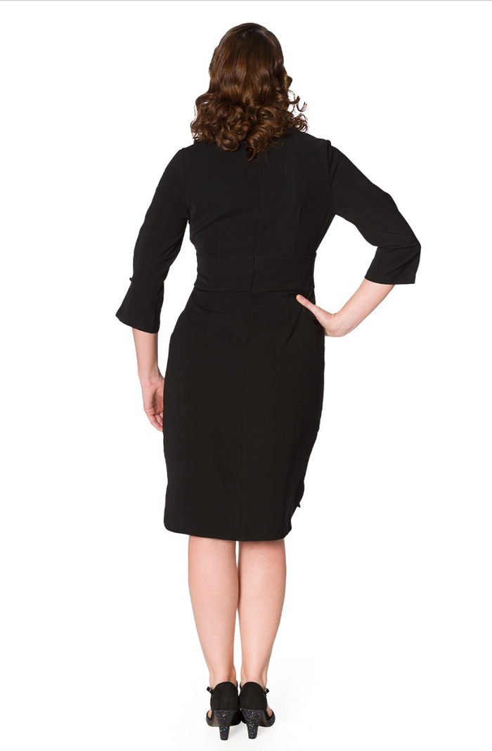Klassisches Etuikleid Date Night, Schwarz ,Plus Size