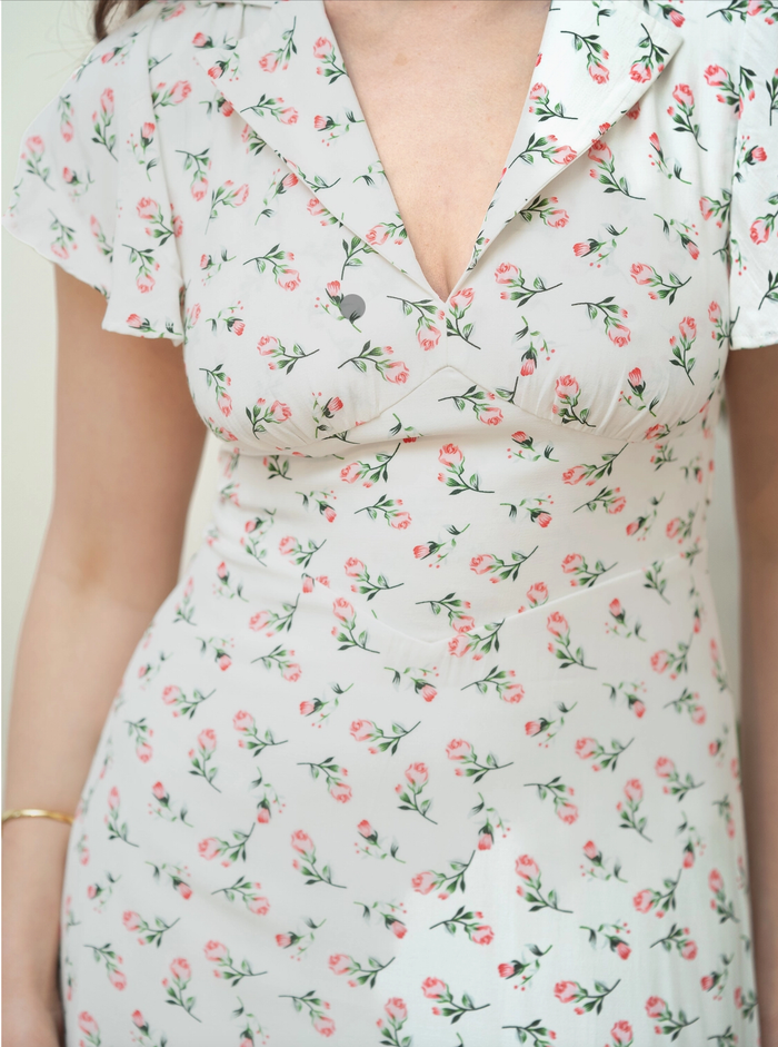 Kleid Salome Rose, Weiß Plus Size
