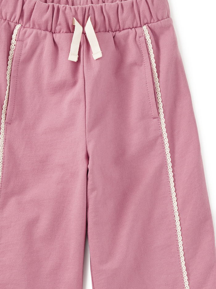 Lace Trim Track Pants