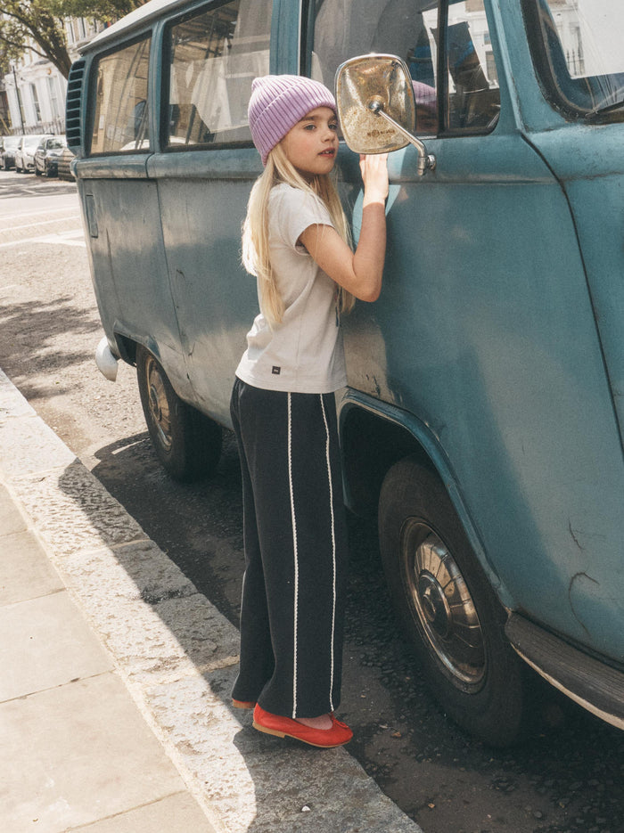 Lace Trim Track Pants