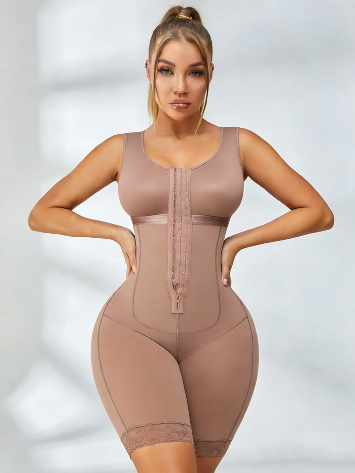 Lace U Collar Push Up Design Corset Shapewear
