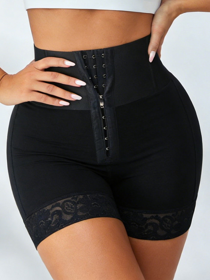 Lace Zipper Push Up Design Corset Shapewear