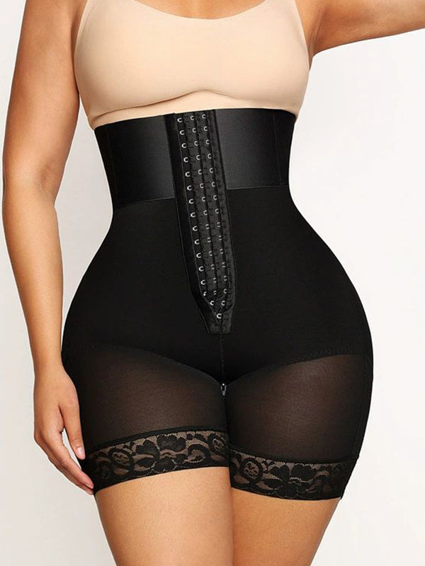 Lace Zipper Push Up Design Corset Shapewear