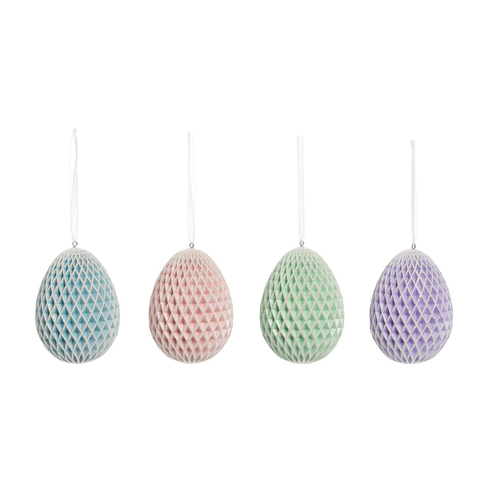 A set of Large Honeycomb Egg ornaments.