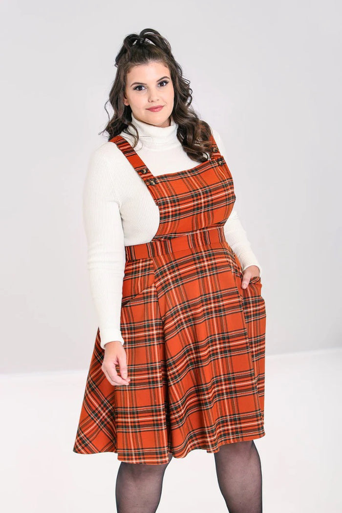 Latzrock Tawny, Braun, Plus Size