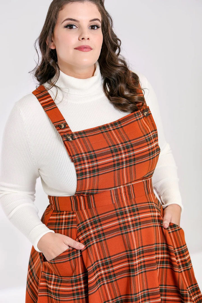 Latzrock Tawny, Braun, Plus Size