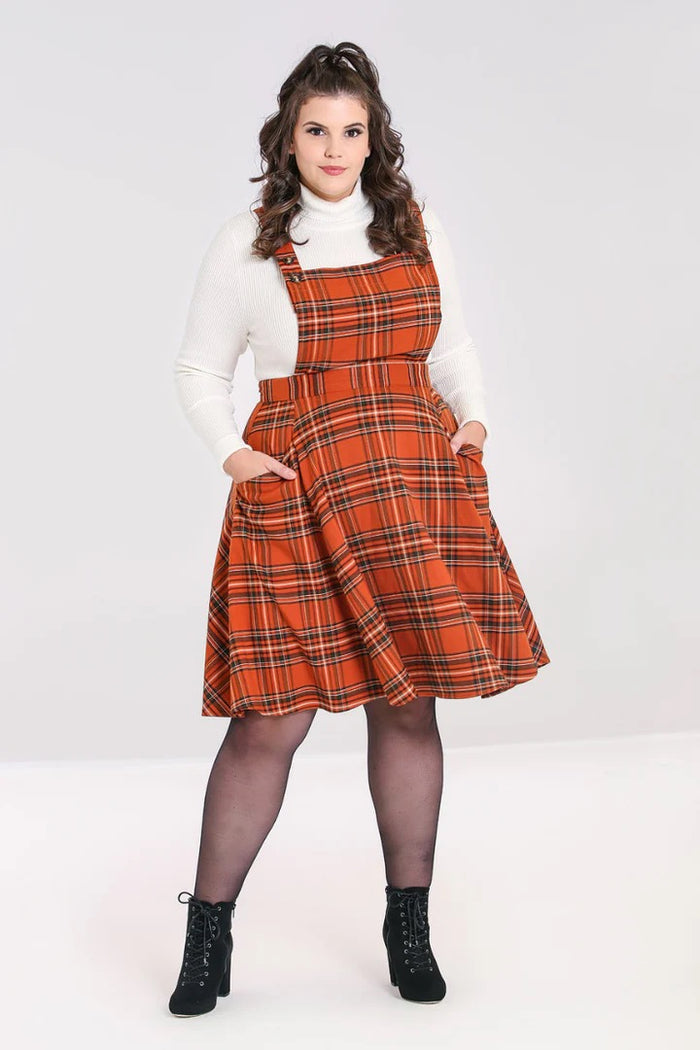 Latzrock Tawny, Braun, Plus Size