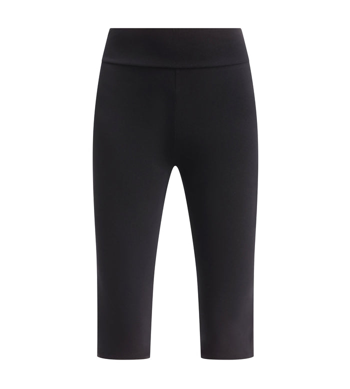 Legging court femme en microfibre noire Dim Comfywear