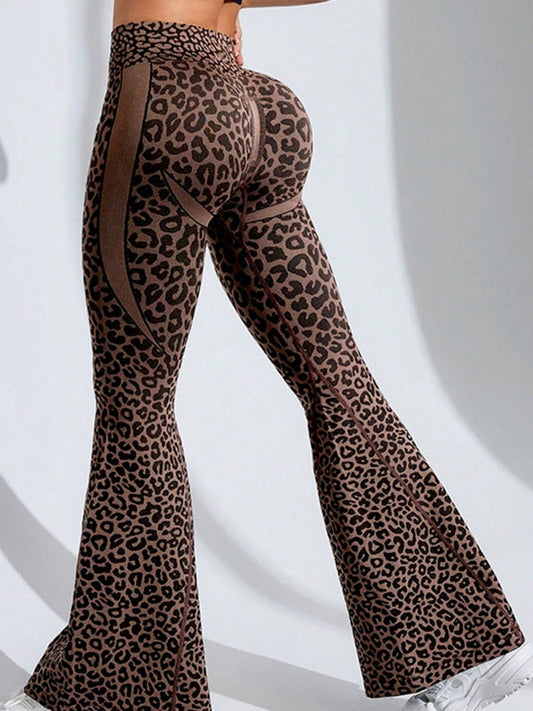Leopard Print Flare Leggings
