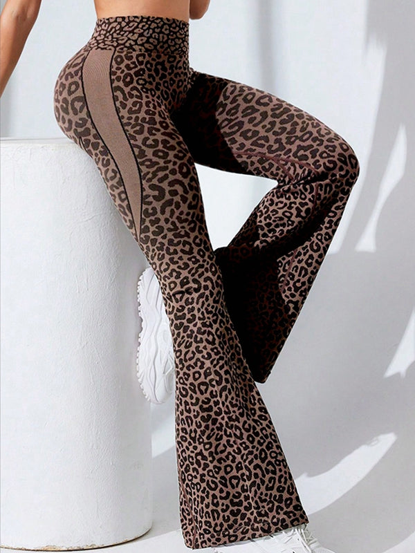 Leopard Print Flare Leggings