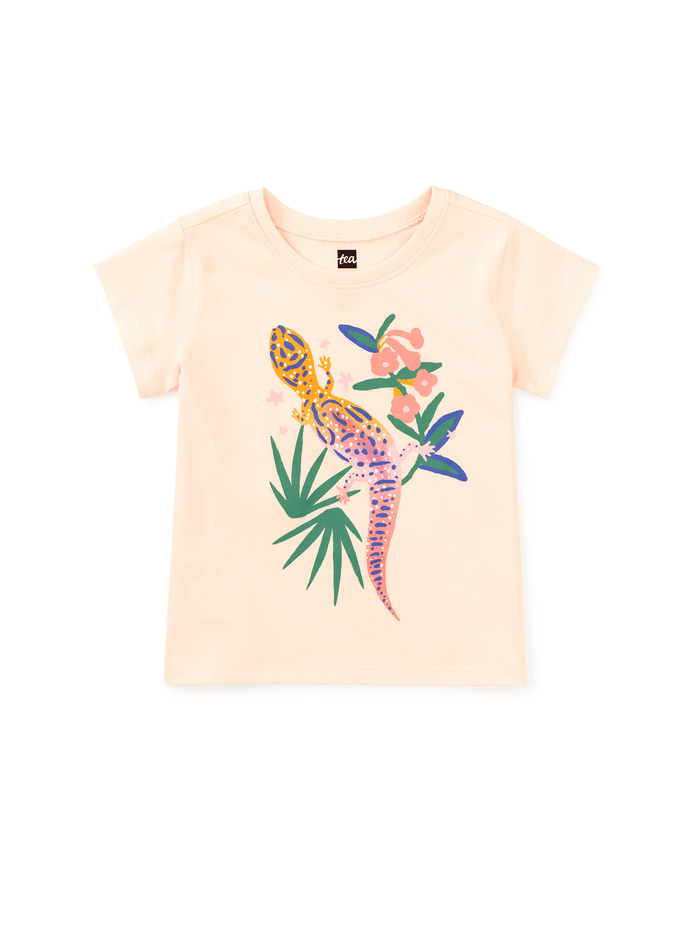Lizard And Flowers Graphic Tee