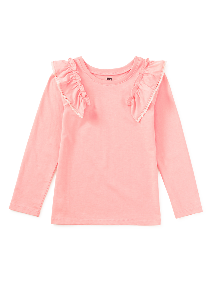 Long Sleeve Lace Trim Top